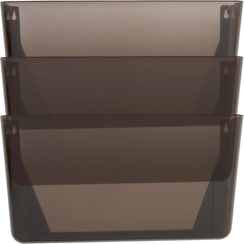 Lorell Vertical File System, Smoke, 3-Pack, 13-1/8 x 4-1/4 x 14-3/4 Inches