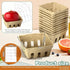 LJLGSZY 50 Pack Natural Pulp Fiber Berry Baskets with Blank Label for Vegetables Strawberry Blueberry Raspberry Egg