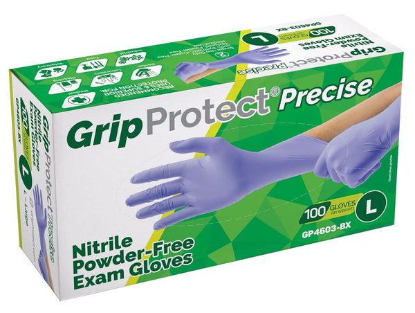 GripProtect Nitrile Exam Gloves, 4 Mil, Chemo-Rated, Large, 100 Count