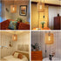 15ft Dimmable Plug in Pendant Light, Rattan Hanging Lights with Plug in Cord Cord, Hand Woven Wicker Lampshade Hanging
