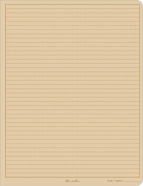 Rite in the Rain Weatherproof Hard Cover Notebook, 8 3/4" x 11 1/4", Tan Cover, Universal Pattern
