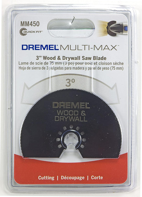Dremel MM450 Multi-Max Half Moon Oscillating Saw Blade- Oscillating Tool Accessory- Perfect for Cutting Wood and Drywall- Universal Quick-Fit , Black by Dremel