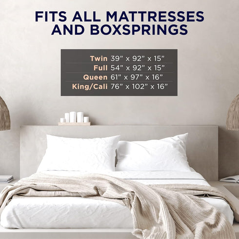 Ultrablock Queen Size Mattress Bags for Moving or Storage – 6 Mil Reusable Plastic Cover, Tear and Puncture Resistant