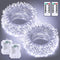 JMEXSUSS 2 Pack White Battery Operated Christmas String Lights, Each 33ft 100