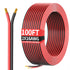 100FT 16AWG, 16/2 AWG Red Black Hookup Electrical Wire LED Strips Extension