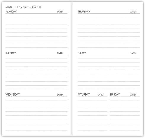 Nokingo 3-Pack Travelers Notebook Calendar, Undated Traveler Notebooks Monthly, 4.25"x8.25" Inserts