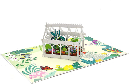 Liif Greenhouse Mothers Day Card - 3D Pop Up Birthday Card for Her, Mom, Wife, Sister