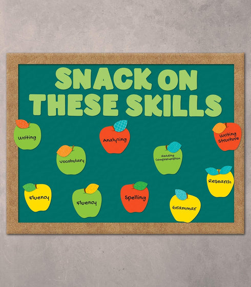 Carson Dellosa 36pc Colorful Apple Bulletin Board Cutouts for Classroom