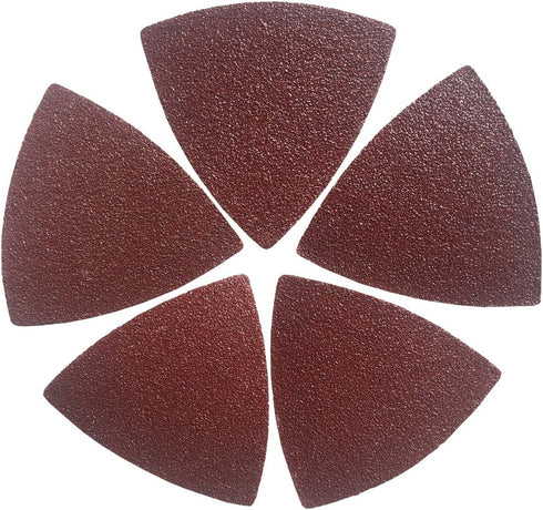 60 Pcs 80 Grit 3-1/8 Inch Triangle Oscillating Tool Sanding Paper for Wood Sanding XG802080