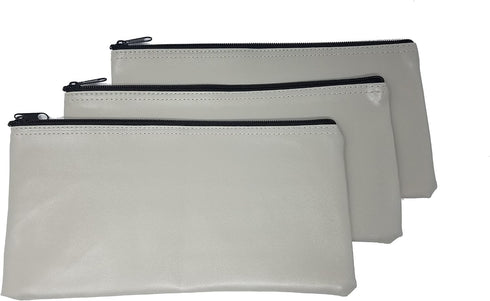 ProEquip 3-Piece Set PM Company Security Bank Deposit/Utility Zipper Coin Bag/Pouch Safe Money