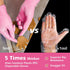 Disposable Pink Vinyl Gloves for Women, Latex Free for Cooking, Cleaning, Hair Dye, 100 Pack