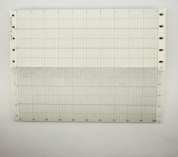 USA Store Chino Chart Recorder Paper, 180mm Width, Fanfold Chart No EH-01001