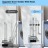 4 Pack Broom Holder Wall Mount Stainless Steel Mop Hanger - Home Laundry Room, Kitchen, Closet, Garage Organization and Storage Heavy Duty Utility Rack - Rake, Shovel Garden Tool Organizer (Black) by XCIXCI