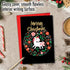 NobleWorks Merry Christmas Card with Envelope - Funny Animal Humor Kids Xmas Card for Holiday Greetings