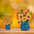 6 Inch 3D Freshcut Paper Pop Up Cards, Mini Sunflowers, Mini Sized Forever Flower Bouquet Popup Greeting Cards