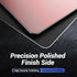 HONKID Metal Aluminum Mouse Pad in Pink, Thin Hard Waterproof Mouse Mat for Laptop and PC