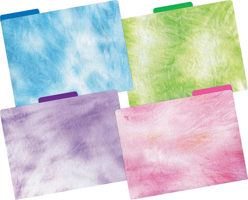 Barker Creek Designer File Folders - 14pt Stock, Tie-Dye and Ombré, Multi-Design Set, Letter Size, 36/Set