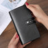 RFID Black Credit Card Holder, Leather Business Card Organizer with 96 Slots, Protector for Important Documents