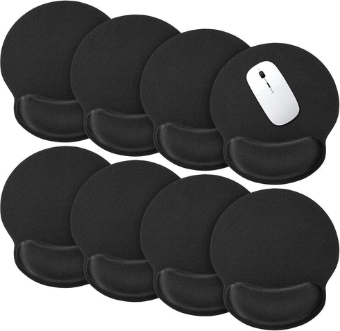 Yunsailing 8 Pack Ergonomic Mouse Pad with Wrist Rest Support Gel Memory Foam