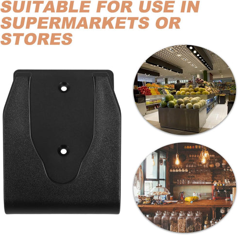 FAVOMOTO Universal Barcode Scanner Holder with Screws & Wall Stickers, Black Barcode Reader Bracket Wall Mounted