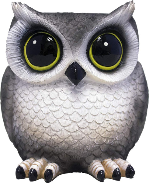 DWK Grey Owl Makeup Brush Holder Organizer Caddy, Handmade Makeup Organizer for Vanity, 4"