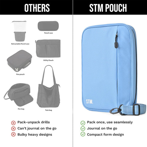 Scribbles That Matter - B5 Pencil Case Pouch + Journal Organizer, Large Capacity Kawaii Pencil Pouch with Adjustable