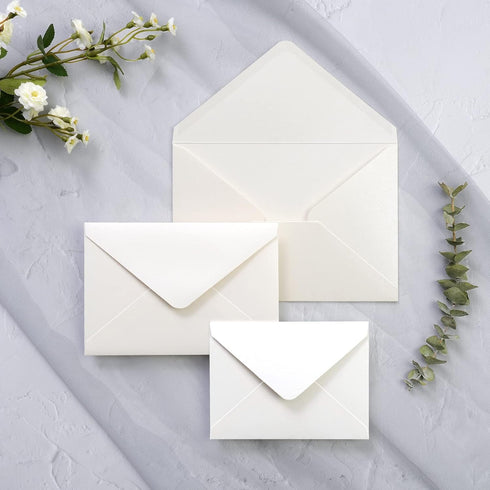 PONATIA 50 Pack A1 Envelopes, 3 5/8 x 5 1/8 Inches Ivory, Perfect for Weddings, RSVP Cards, Thank You Notes