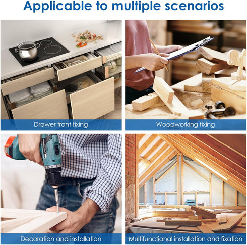 2 Pcs Drawer Front Installation Clamps, Adjustable Stable Furniture Woodworking Jig for Cabinet Installation