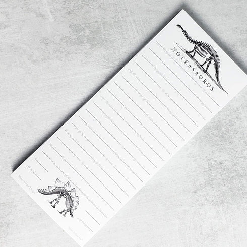 Nancy Nikko Dinosaur (Bones) Refrigerator Notepads, NOTE-A-SAURUS - Set of 2 Pads for Notes, To Do List, Grocery List