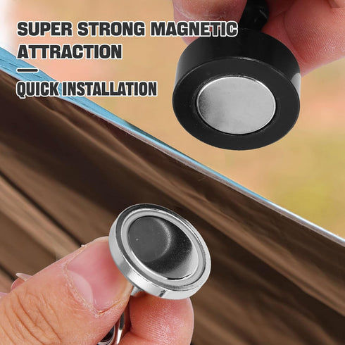 Magnetic Hooks for Canopy, Heavy Duty Magnet Clip Hanger with Carabiner for Camping, Multifunctional Tent