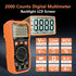 Multimeter Tester 2000 Counts Digital Multimeter with DC AC Voltmeter and Ohm Volt Amp Meter, Tests Live Wire, Continuity, Temperature, Diode Measuring and NCV - HK33B