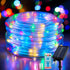 ANJAYLIA 66FT 200 LED Solar Rope Lights Outdoor Waterproof, Solar Powered Rope