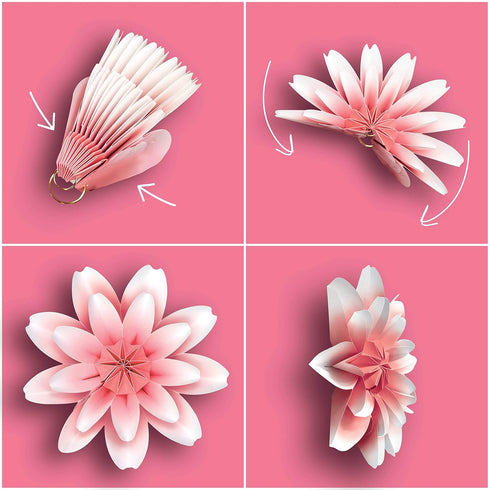 Teacher Created Resources Paper Flowers, Pink Blossoms, Pack of 4