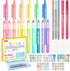 Shuttle Art Bible Highlighters and Pens, 33 Pack Bible Journaling Kit, Gel Highlighters and Bible Tabs with Storage Bag