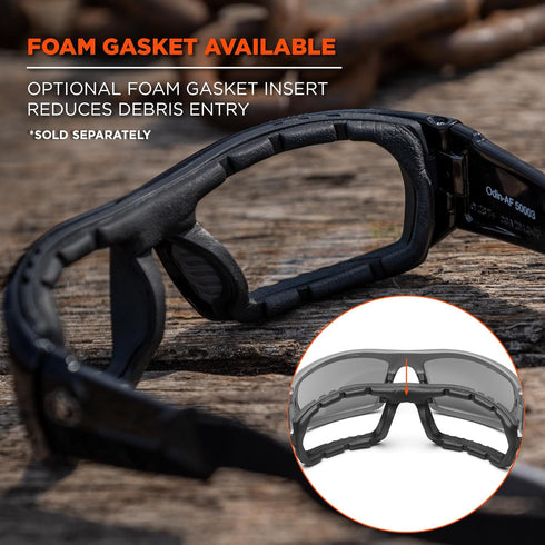 Skullerz Odin Safety Sunglasses - Black Frame, Copper Lens