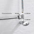 3/8 x 1/2 Adapter T Connector Valve, ADD-A-Tee 3 Way Valve Compression Fitting for Bidet Hose, Stainless Steel