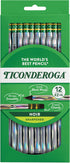 Ticonderoga Noir Wood-Cased Pencils, Pre-Sharpened #2 HB, Holographic, Pack of 6, 72 Count Total