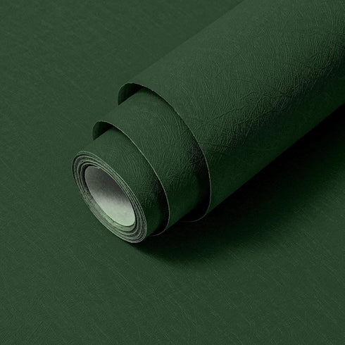 Abyssaly Dark Green Peel and Sticky Wallpaper, 15.7" X 118", Self Adhesive Vintage Embossed Silk Texture for Home