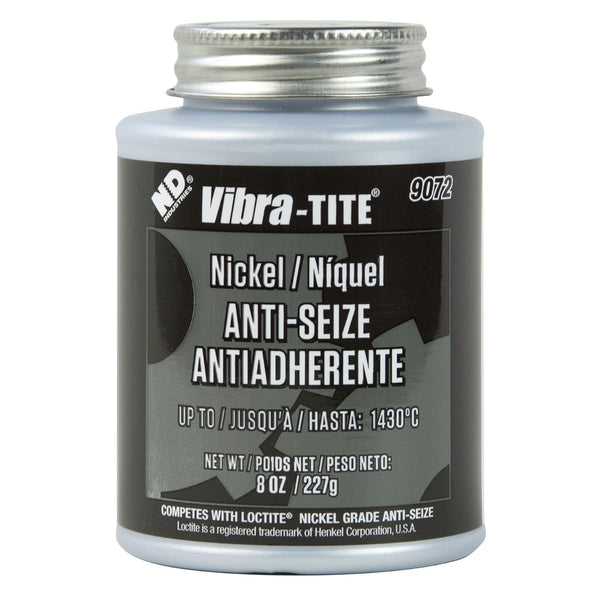 Vibra-TITE 90728 Nickel Anti-Seize Lubricant Compound, 8 oz Jar with Brush