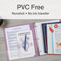Cardinal 3 Ring Binders, 1 Inch, Round Rings, Holds 225 Sheets, ClearVue Presentation View, Non-Stick, Two-Tone Pastel