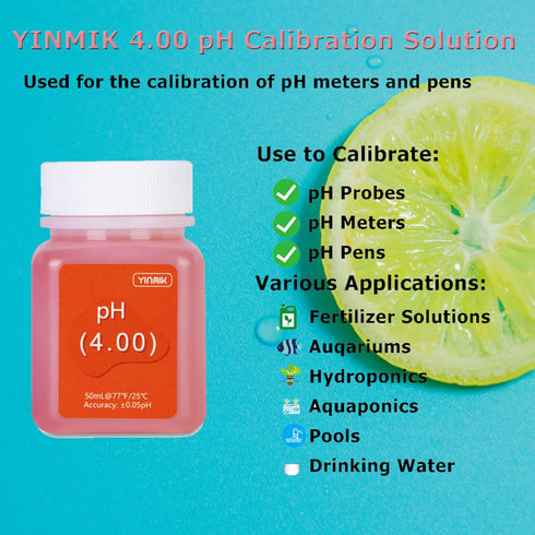 pH Meter Calibration Solution Kit (4.00, 7.00 & 10.01) with pH Electrode Storage Solution, 3 Bottles Buffer Solution