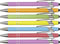 Pastel Rubberized Soft Touch Ballpoint Pen with Stylus Tip, Premium Metal Pen, Black Ink, Medium Point (Assorted, 7