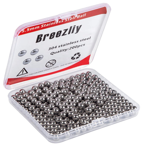 Breezliy 200 Paints5.5mm/ 0.22 pcs Paint Mixing Balls Stainless Steel Mixing Agitator Balls for Mixing Model