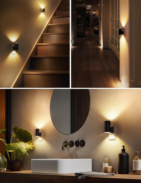 3000K, 0-100LM Dimmable 2 Pack L LOHAS LED Night Light Plug in, Modern Night Lights Plug into Wall, Dusk to Dawn