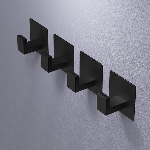 VAEHOLD Heavy Duty Adhesive Towel Hooks, Aluminum Wall Hooks for Kitchen, Bathroom, Coat, Hat, Towel, Robe, Clothes