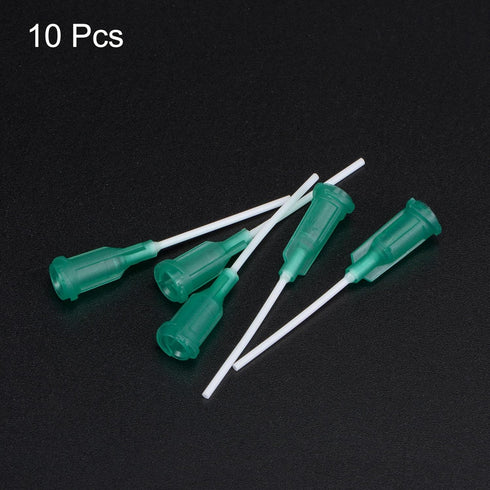 uxcell 10 Pcs 18G Plastic Dispensing Needles, 1" PP Glue Needle Tube Blunt Luer Lock Tips for Liquid Glue Gun