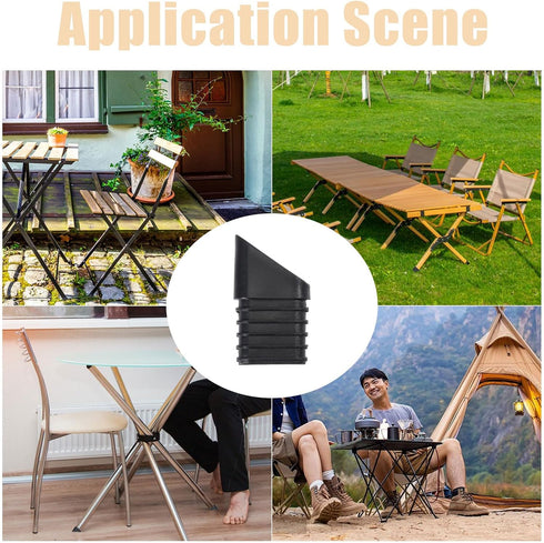 36 CHGCRAFT Pcs Folding Chair Leg Caps Plastic Chair Replacement Foot Caps Furniture Legs Floor Protectors Black