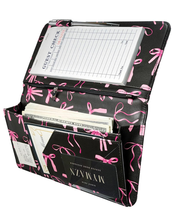 Server Book with Zipper Pocket and Magnetic Closure Server Booklet Waitress Book