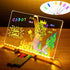 LED Note Board with Colors, Glowing Acrylic Dry Erase Board with Light, 11.8 x 7.9in Memo Message Board