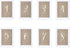 1-8, 1-Set, 4x6-inch, Andaz Press Framed Double-Sided Table Numbers Burlap Print, For Fall Autumn Party Catering